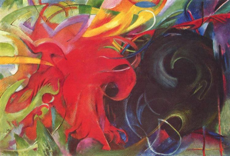 Franz Marc Fighting Forms (mk34) oil painting image